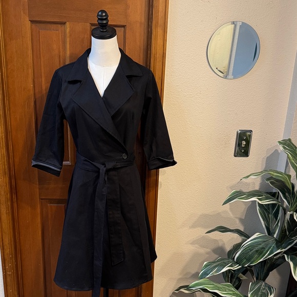 NWOT Betabrand Black Wrap Coat Size S - Picture 1 of 10
